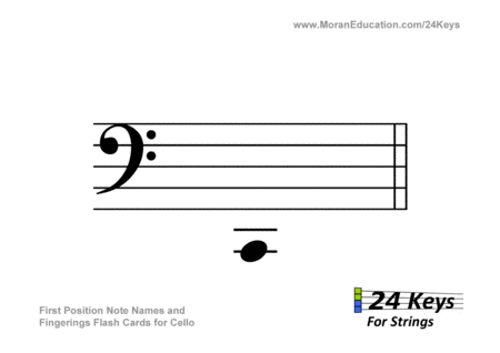 Cello First Position Flash Cards