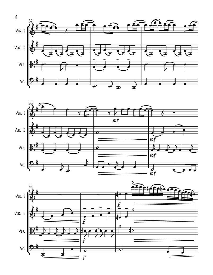 No Time To Die String Quartet scores gallery preview page 4