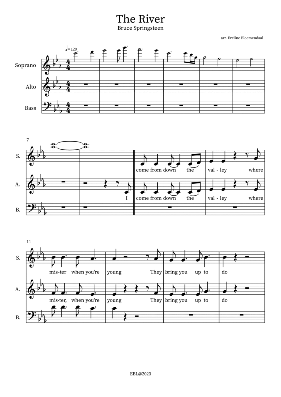 The River 3-Part scores gallery preview page 1
