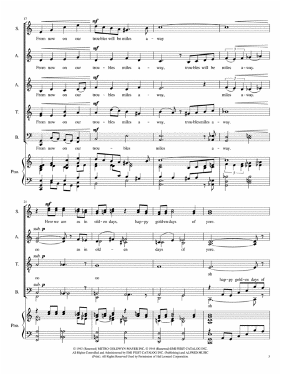 Have Yourself A Merry Little Christmas from MEET ME IN ST. LOUIS 4-Part scores gallery preview page 3