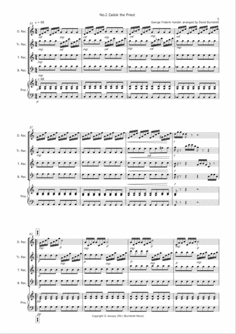 2 Classical Favourites for Recorder Quartet (volume four) Recorder scores gallery preview page 5