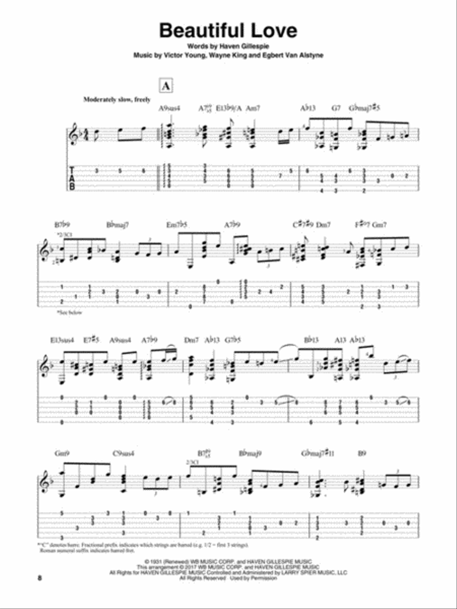 Solo Jazz Guitar Standards Electric Guitar scores gallery preview page 4