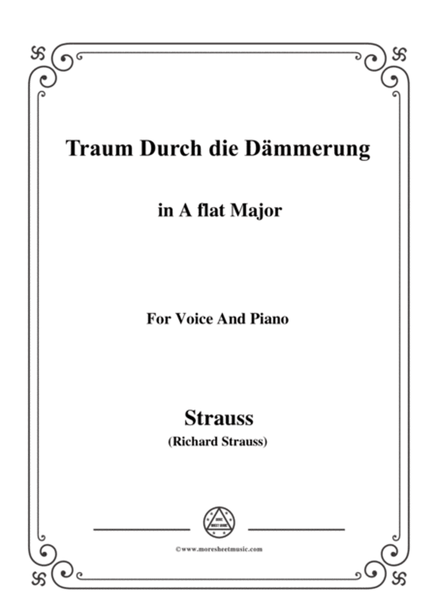 Richard Strauss-Traum Durch die Dämmerung in A flat Major,for Voice and Piano image number null