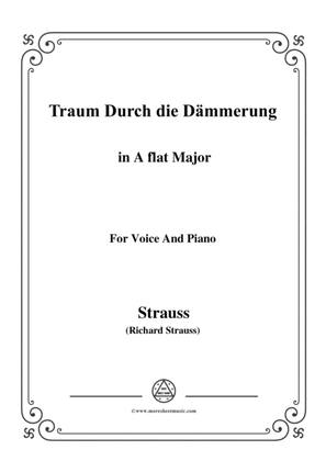 Richard Strauss-Traum Durch die Dämmerung in A flat Major,for Voice and Piano