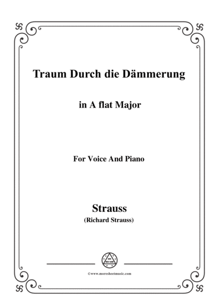Richard Strauss-Traum Durch die Dämmerung in A flat Major,for Voice and Piano image number null