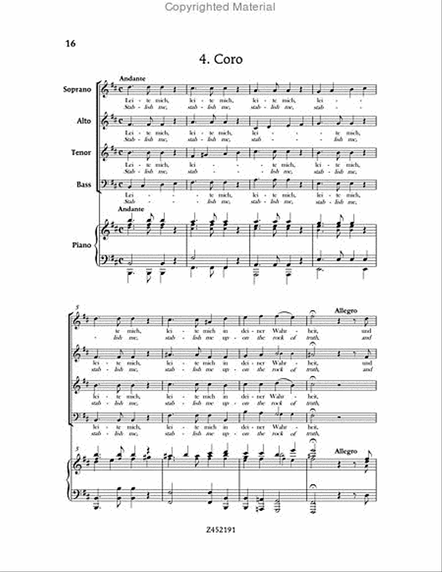 Nach dir, Herr, Verlanget Mich, BWV 150 Choir scores gallery preview page 16