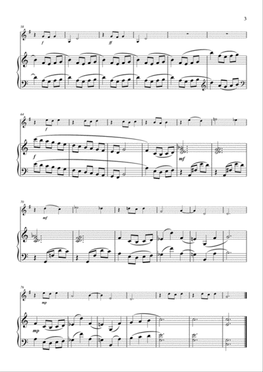 Sonatina for Horn in F and Piano Op. 272 Piano Accompaniment scores gallery preview page 4