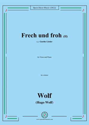 Book cover for Wolf-Frech und froh II,in a minor,IHW10 No.17