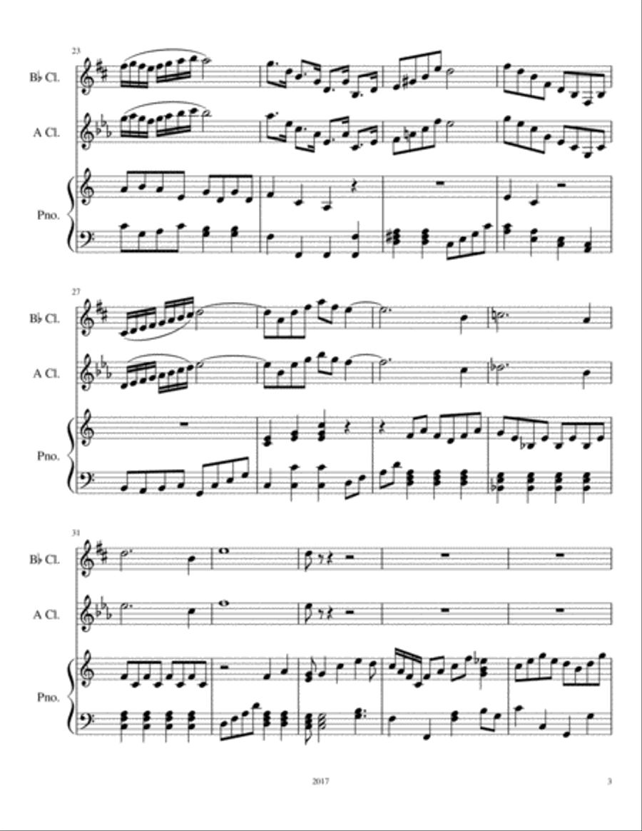 The Moonflower Clarinet Solo scores gallery preview page 3