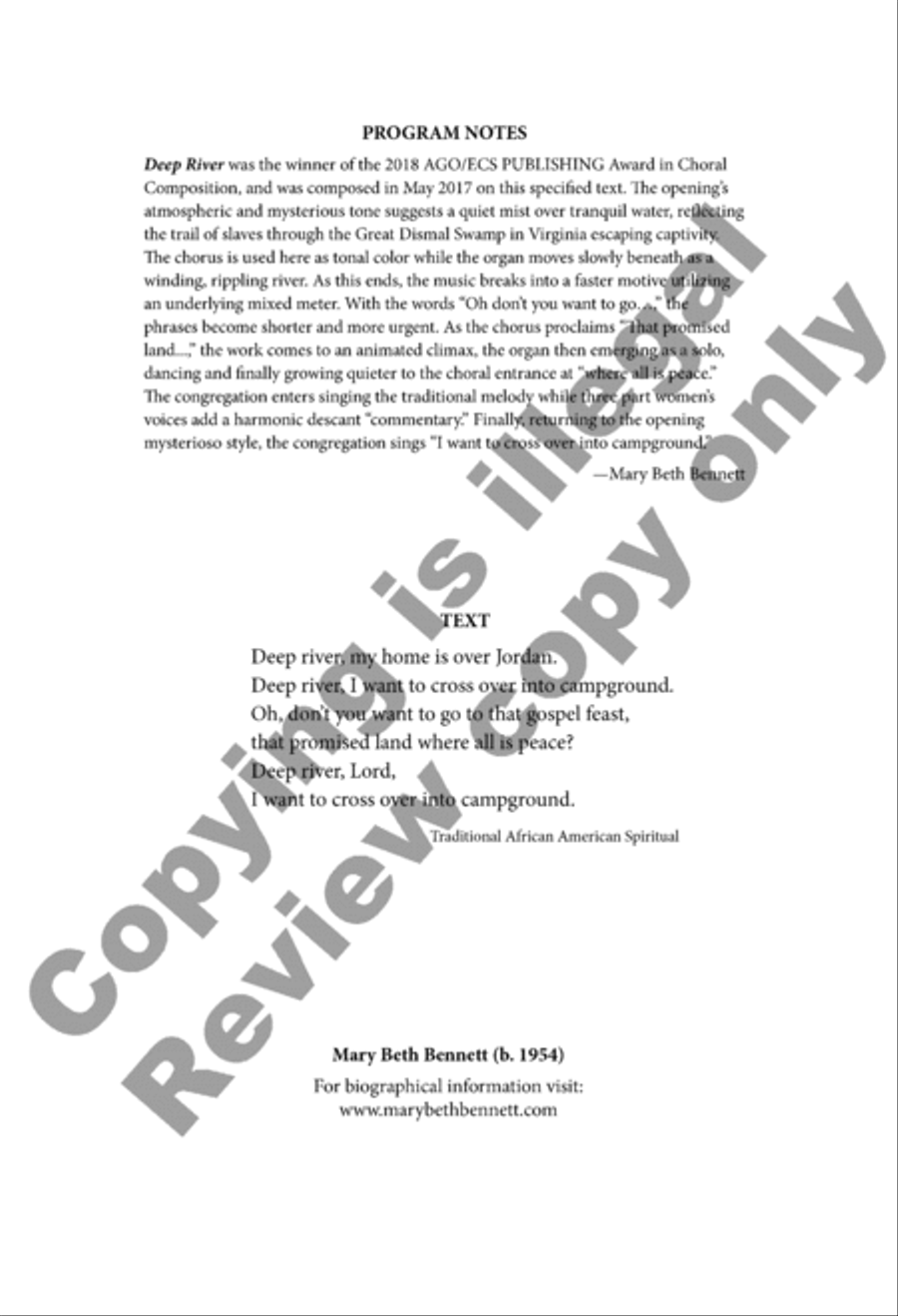 Deep River Deep River 4-Part scores gallery preview page 2