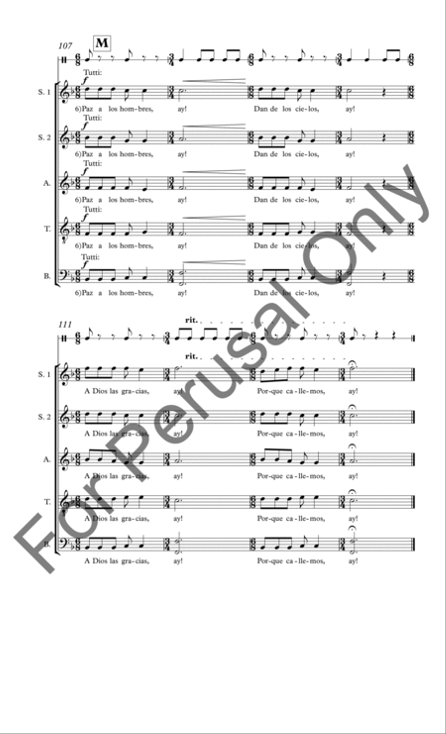 Convidando esta la noche SSATB scores gallery preview page 13