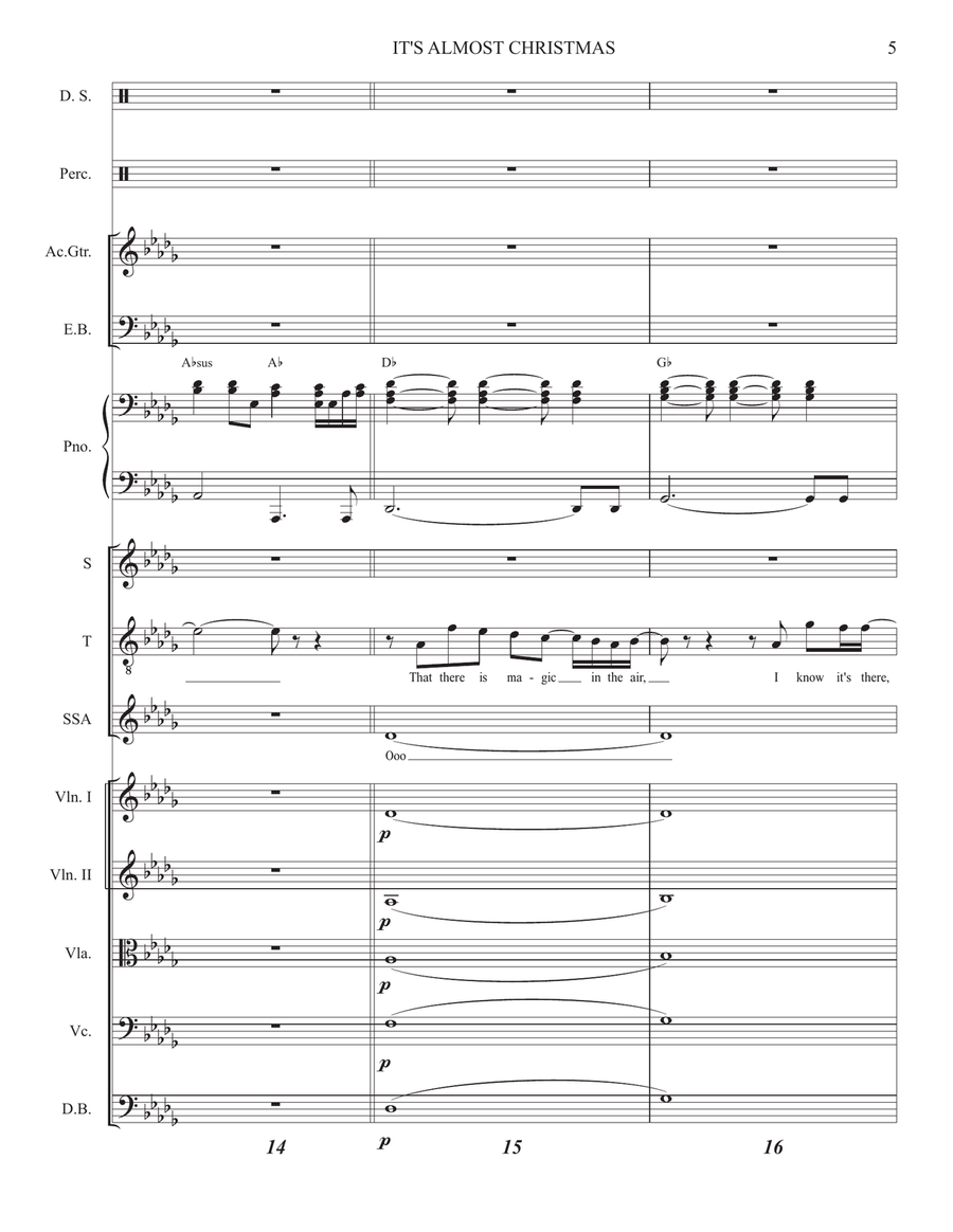 It's Almost Christmas Feat. A Great Big World Choir scores gallery preview page 6