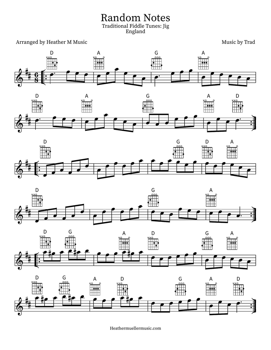 Random Notes Violin scores gallery preview page 3