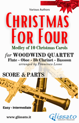 Book cover for Christmas For Four - Medley for Woodwind Quartet (score & parts)