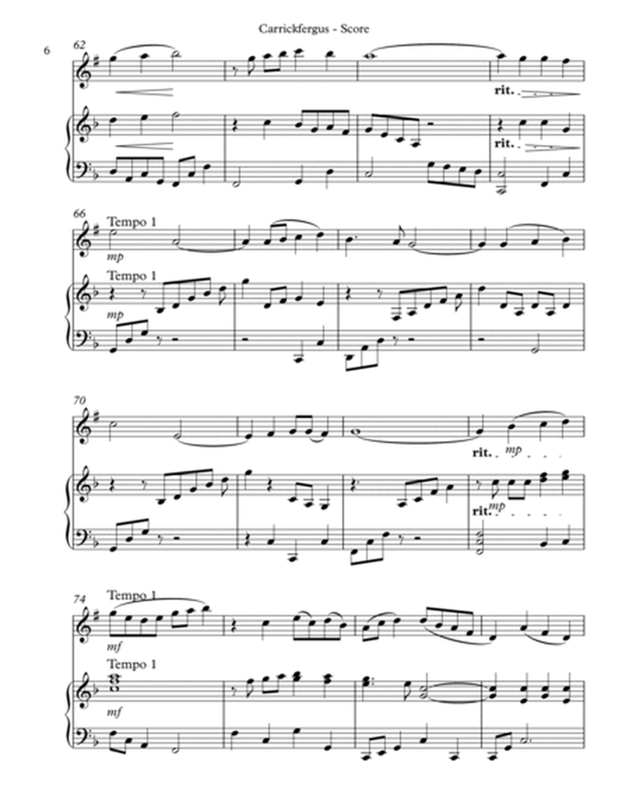 Carrickfergus Duet for Bb Trumpet & Harp image number null