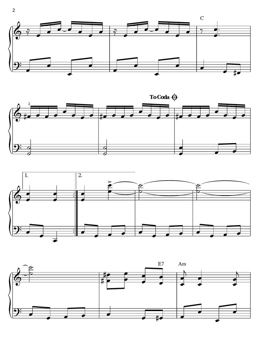Foggy Mountain Breakdown Easy Piano scores gallery preview page 2