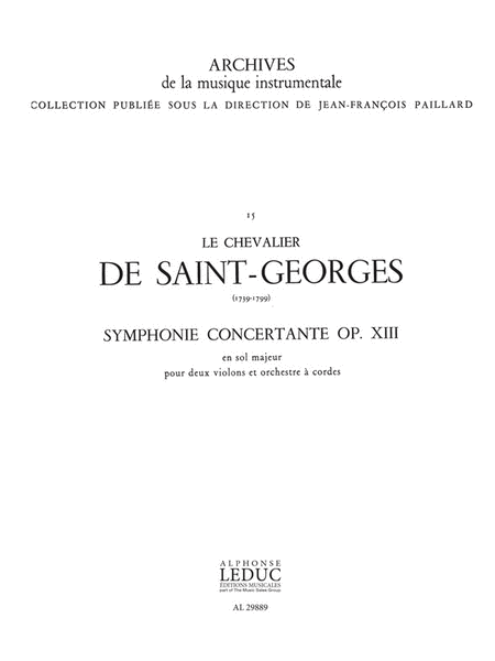 Symphonie Concertante In G Major (violins & Or