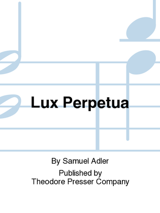 Book cover for Lux Perpetua