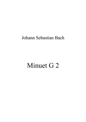 Book cover for Johann Sebastian Bach - Minuet G 2