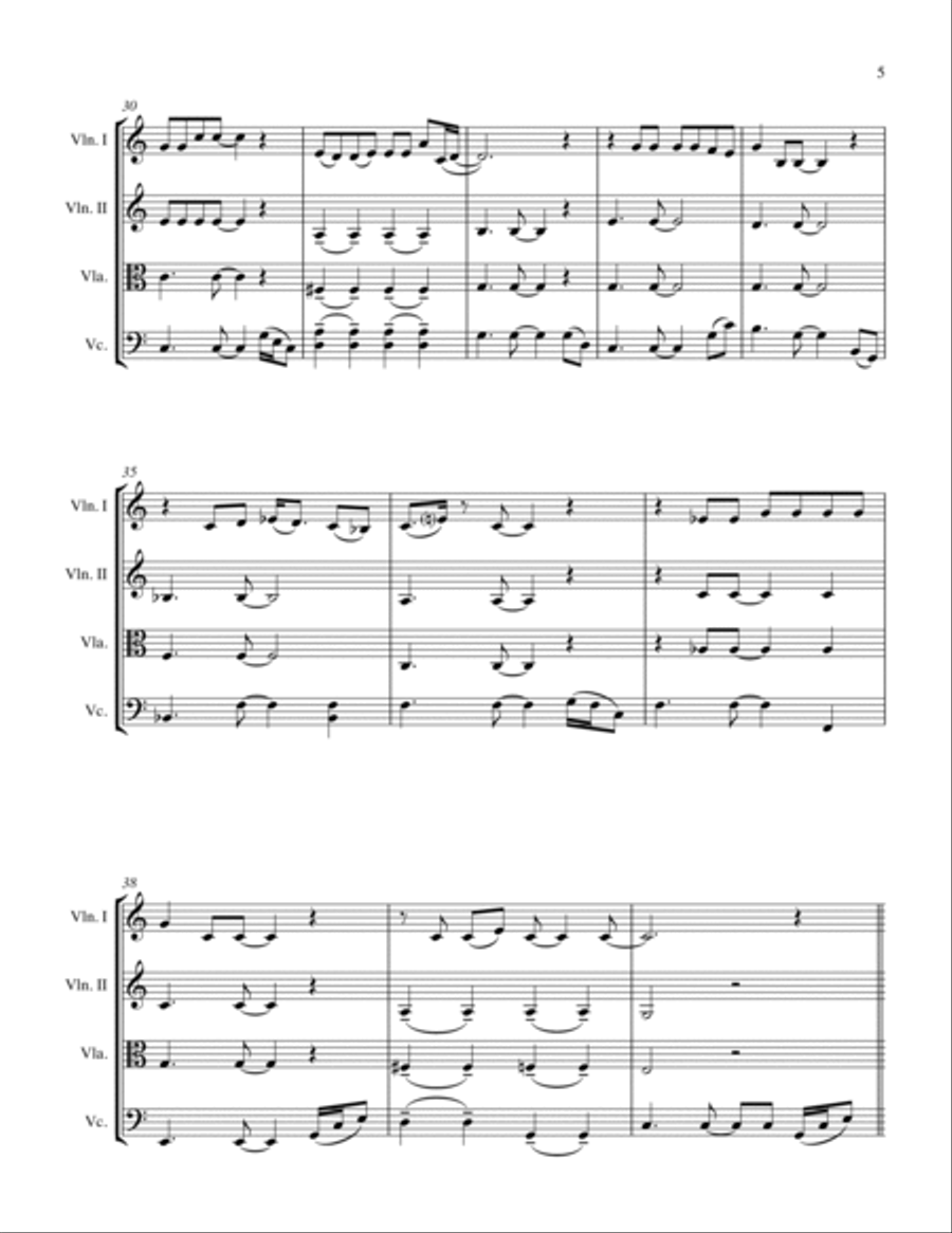 Make You Feel My Love String Quartet scores gallery preview page 6