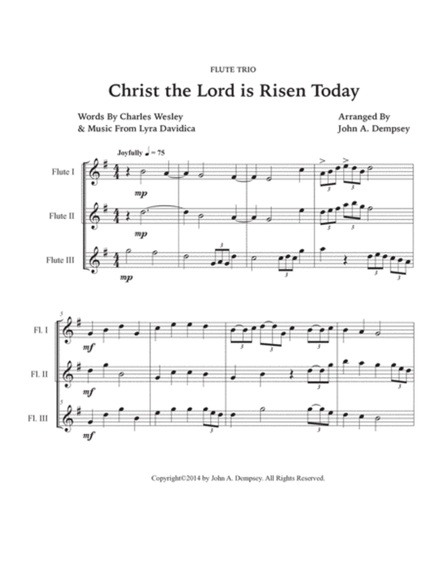 Christ the Lord is Risen Today (Flute Trio) image number null