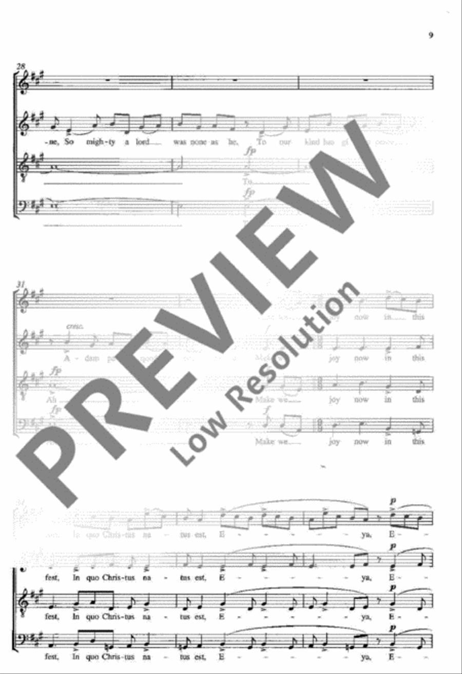 Three Carols 4-Part scores gallery preview page 12