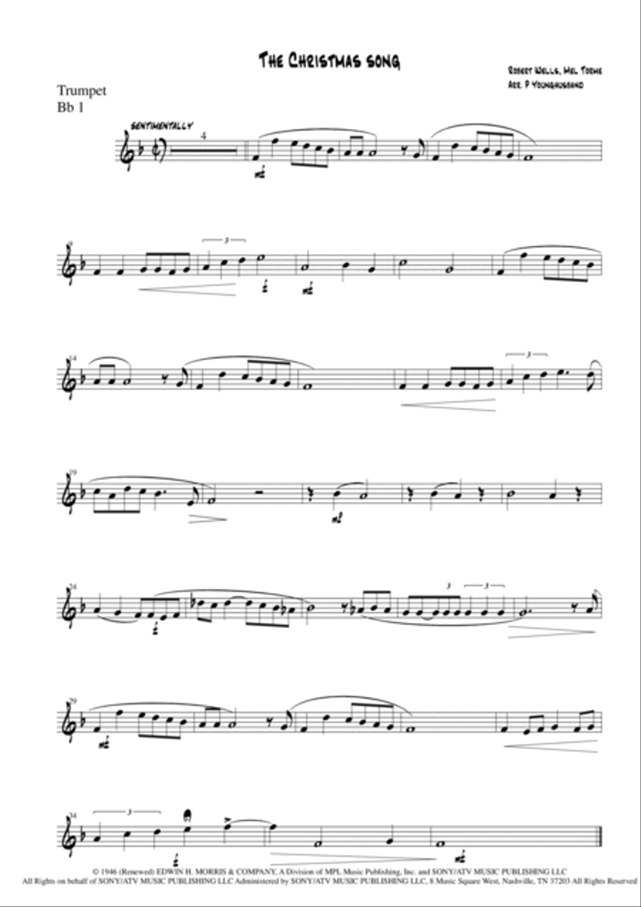 The Christmas Song (chestnuts Roasting On An Open Fire) Brass Ensemble scores gallery preview page 4