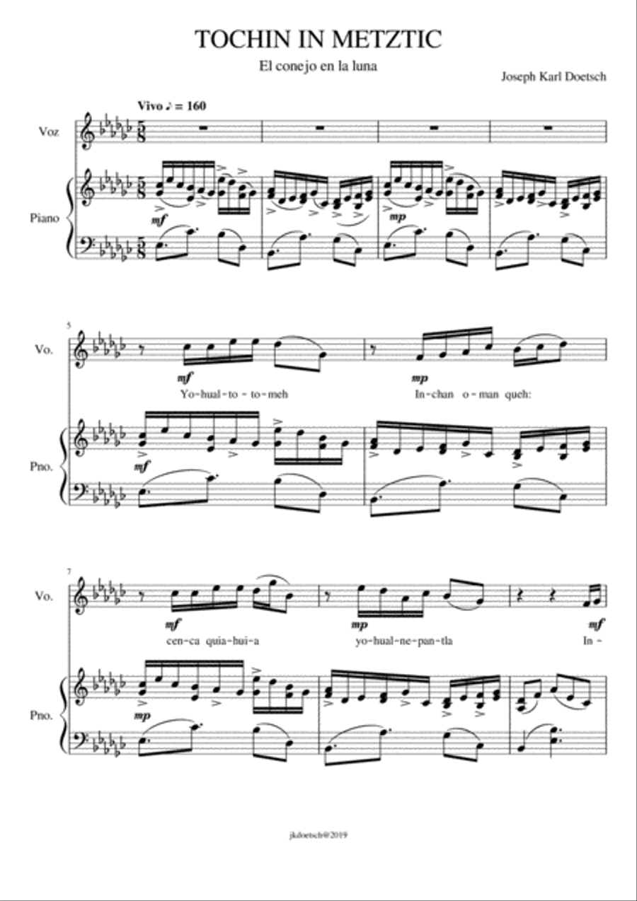 THREE NAHUATL SONGS THREE NAHUATL SONGS Voice Solo scores gallery preview page 6