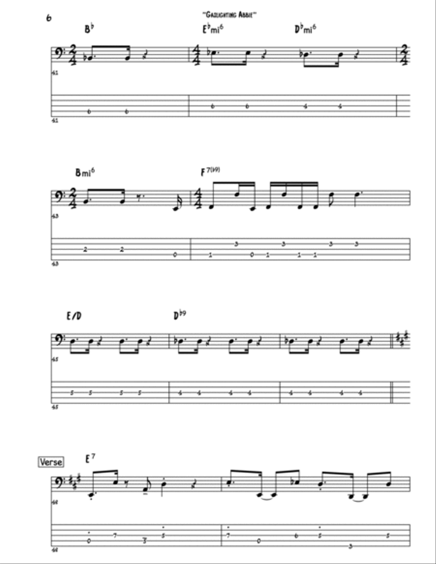 Gaslighting Abbie Bass Guitar scores gallery preview page 6