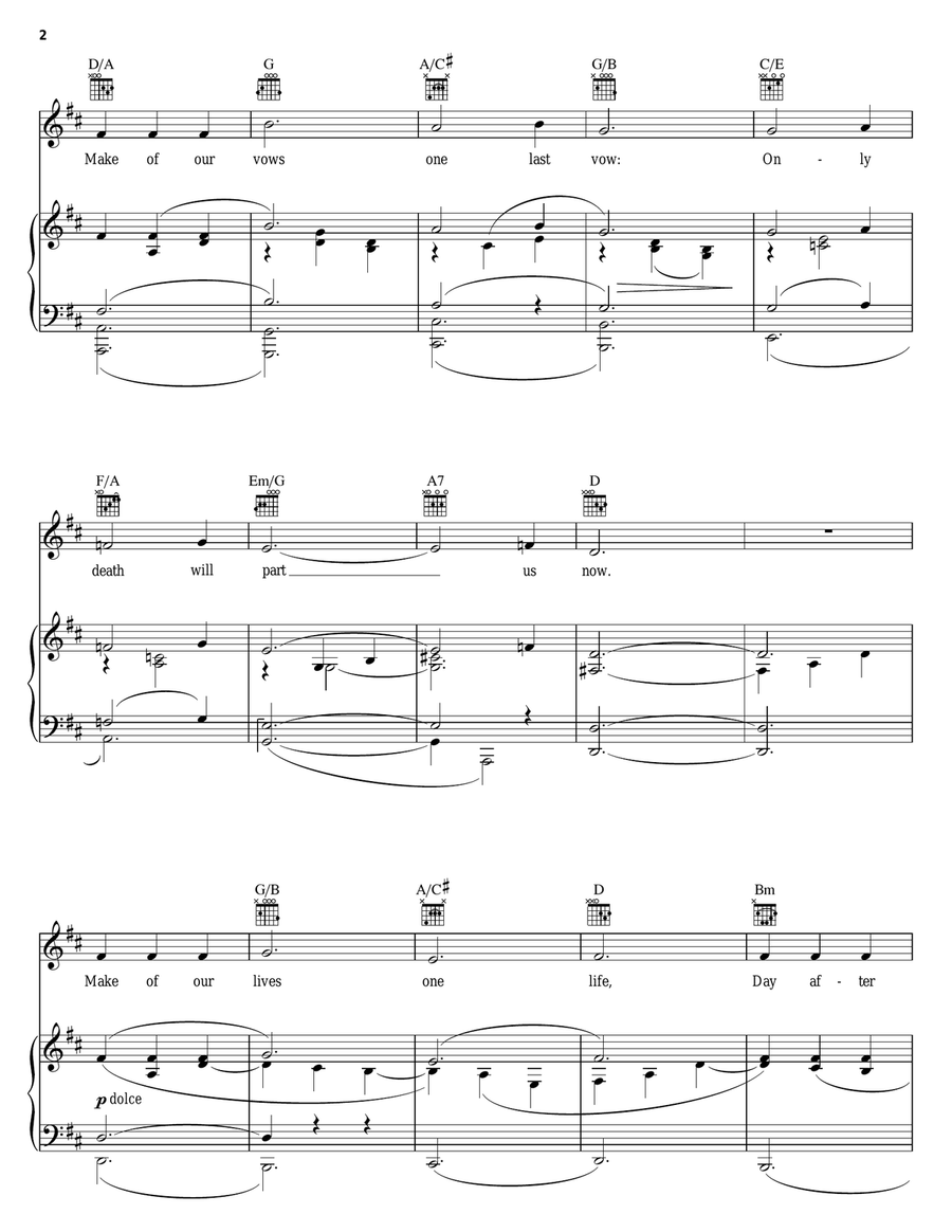 One Hand, One Heart (from West Side Story) Guitar scores gallery preview page 2