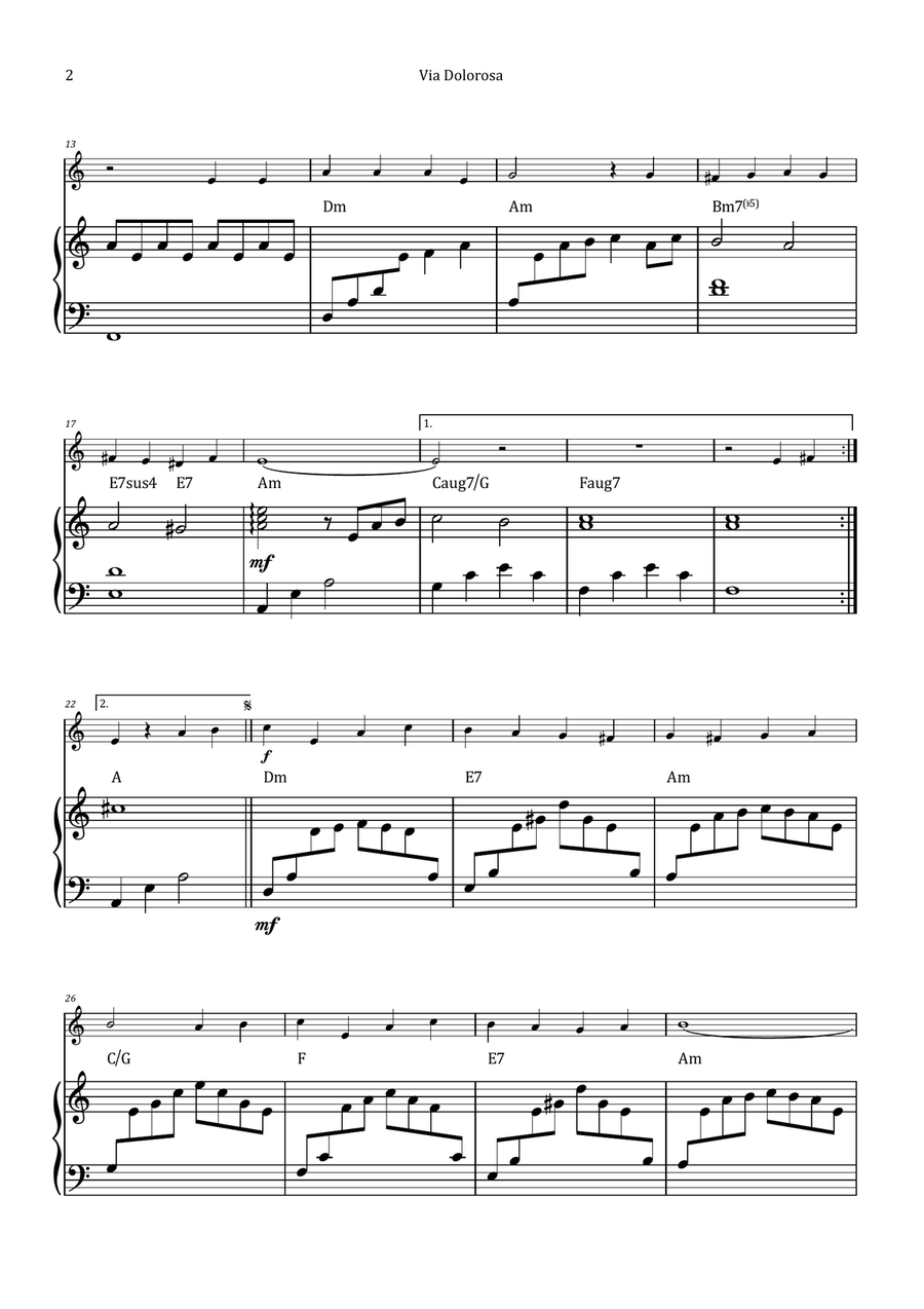 Via Dolorosa Chamber Music scores gallery preview page 2