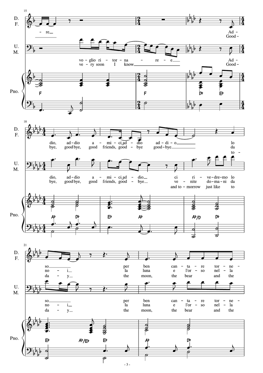 Goodbye Song (Canzone dell'arrivederci) 2-Part scores gallery preview page 4