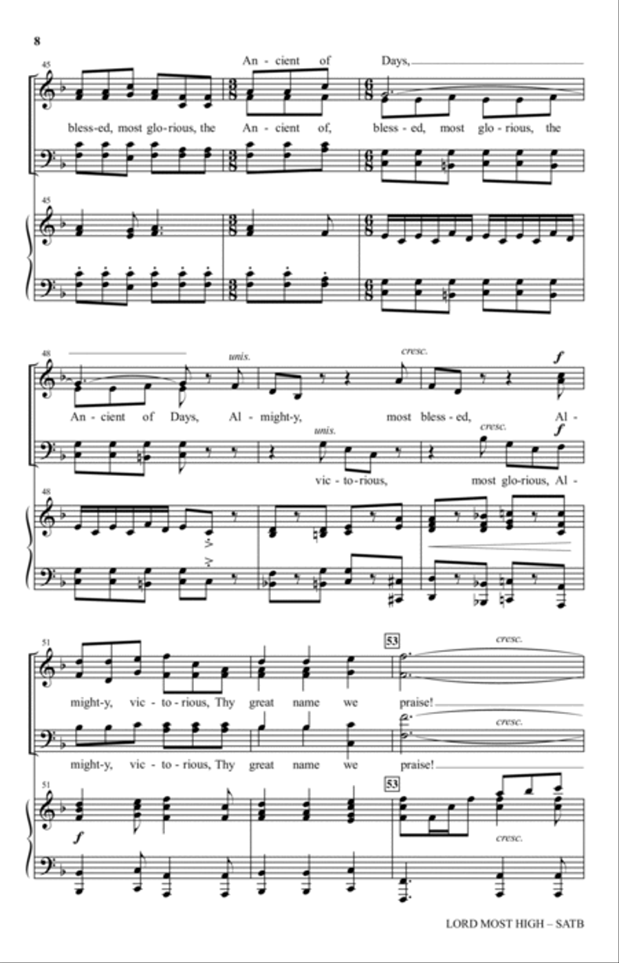 Lord Most High (with Immortal, Invisible) 4-Part scores gallery preview page 6