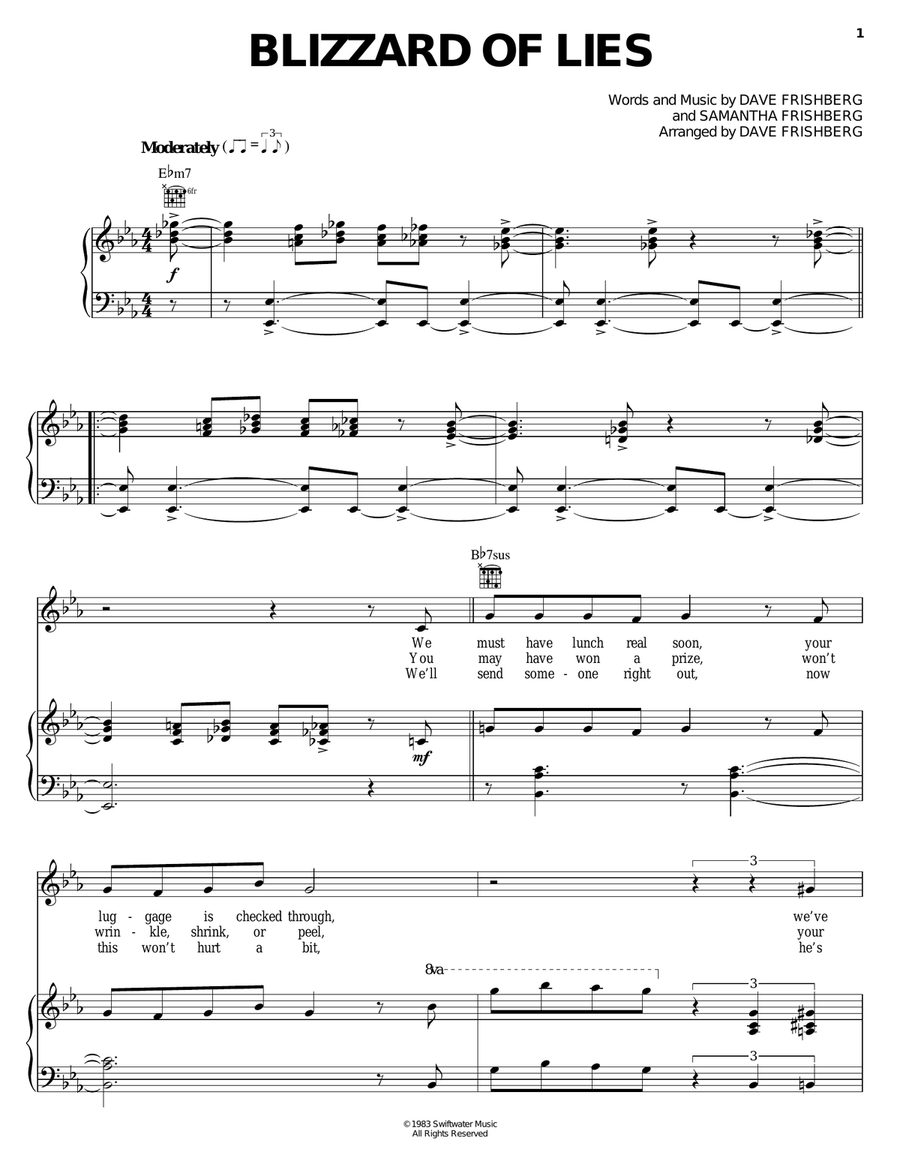 Blizzard Of Lies Guitar scores gallery preview page 1