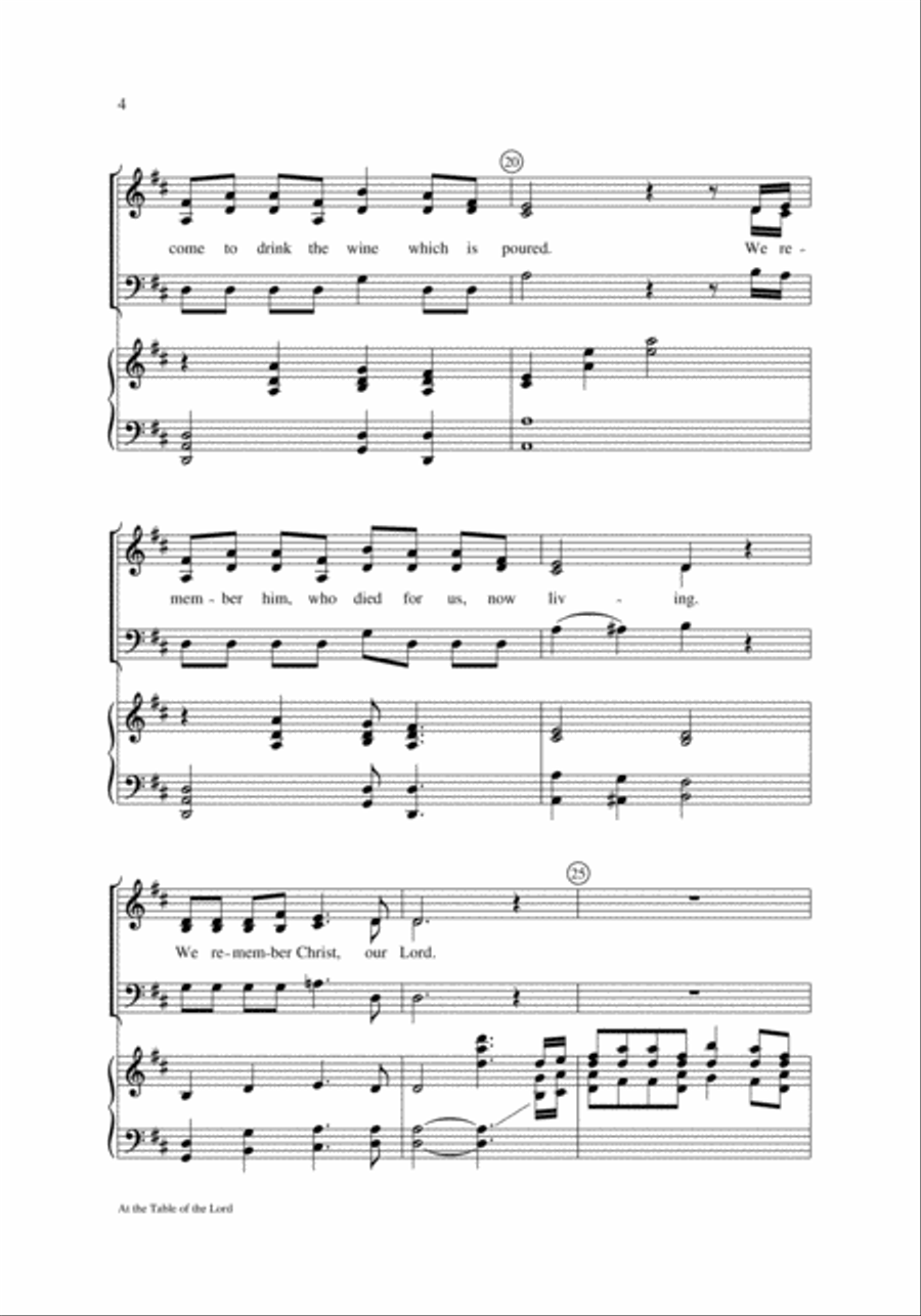 At the Table of the Lord At the Table of the Lord 3-Part scores gallery preview page 4