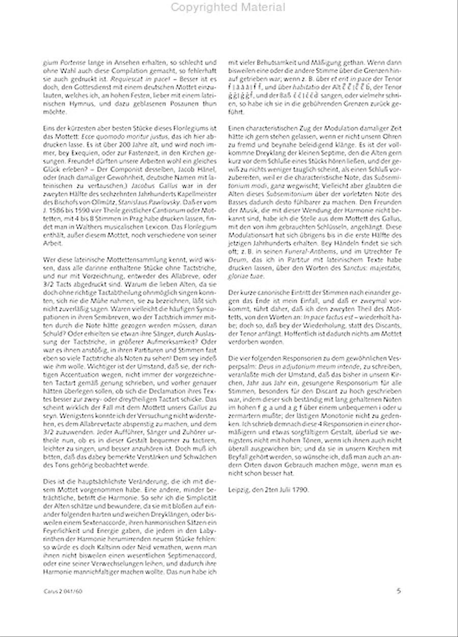 Motets and arias for choirs collected and edited by Johann Adam Hiller, vol. 6 Voice Solo scores gallery preview page 6