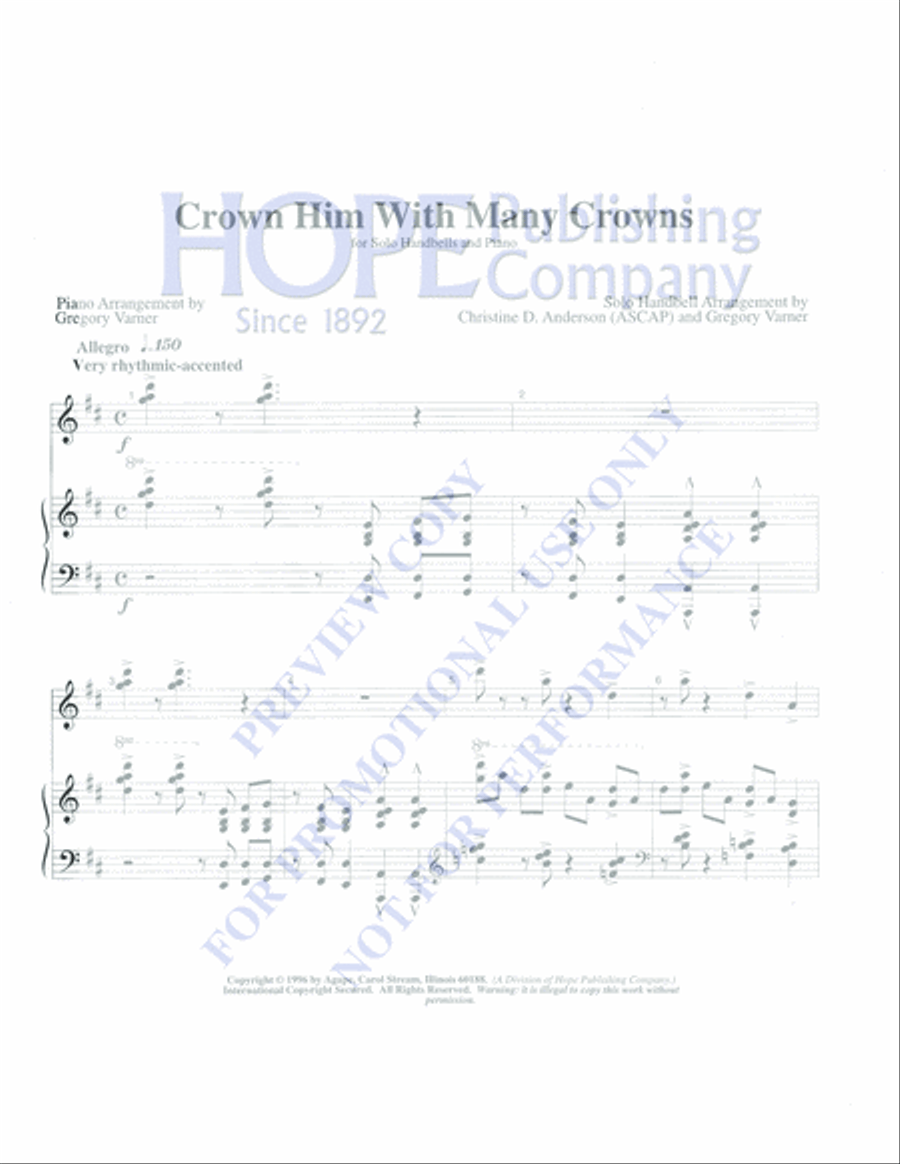 Crown Him with Many Crowns Percussion scores gallery preview page 2