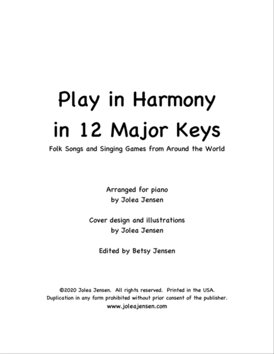 Play in Harmony in 12 Major Keys: Folk Songs and Singing Games from Around the World Book One Piano Method scores gallery preview page 3