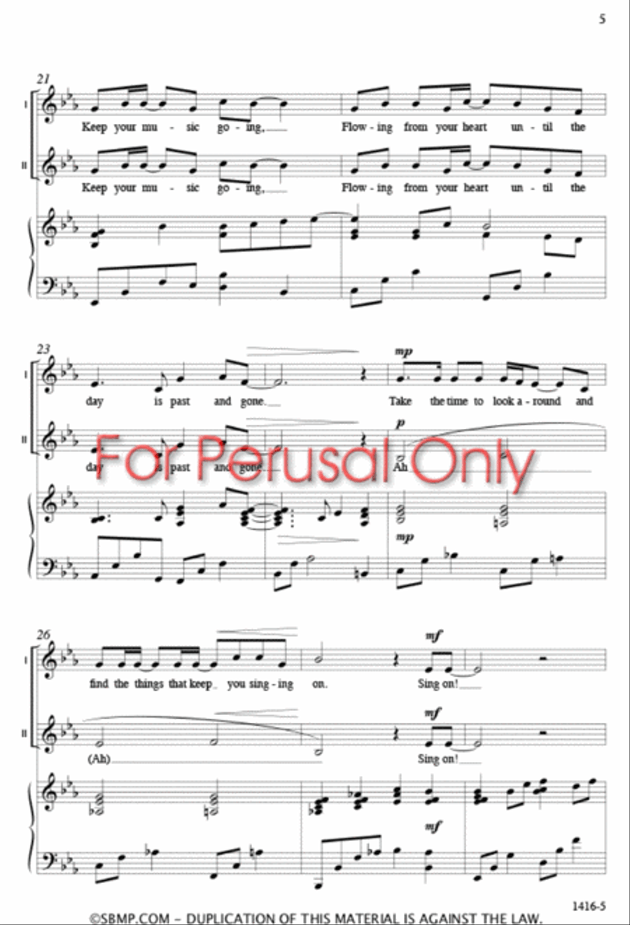 Sing On! - Two-part Octavo 2-Part scores gallery preview page 4