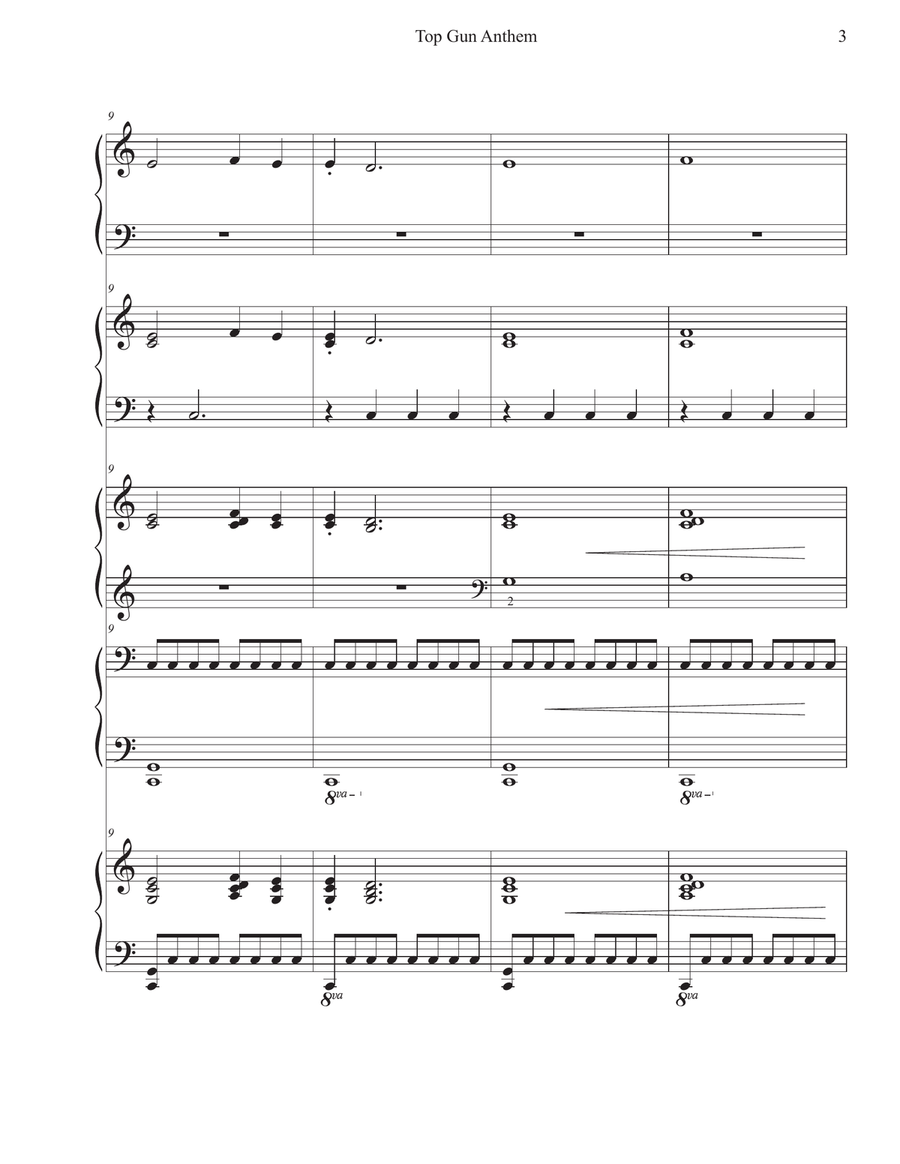 Top Gun: Maverick Anthem Piano Duet scores gallery preview page 4