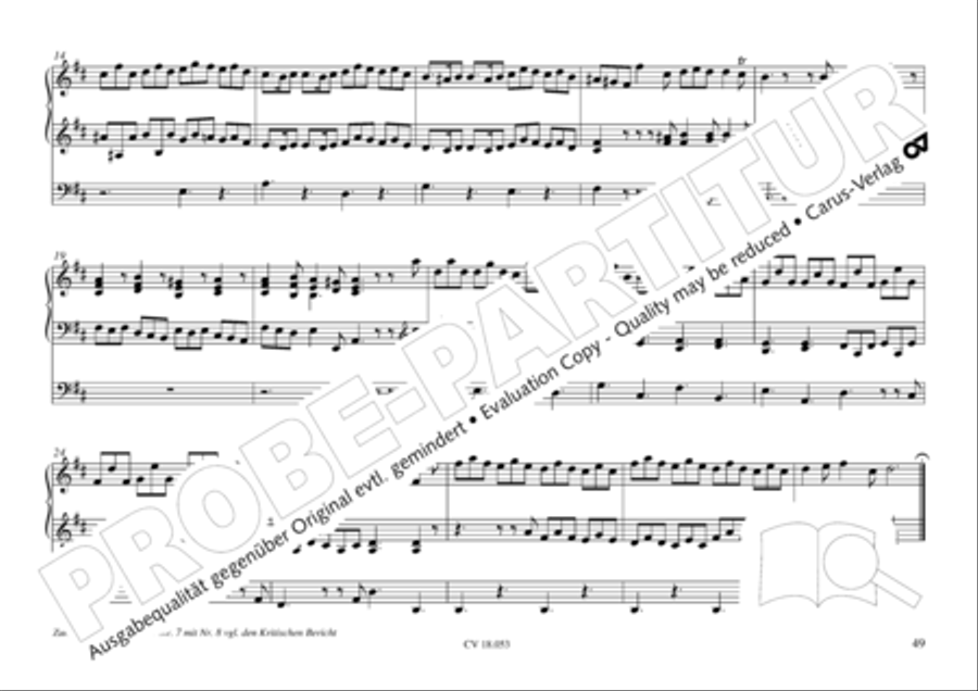 Das Husumer Orgelbuch von 1758 Organ Solo scores gallery preview page 50