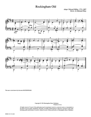 Rockingham Old (Hymn Harmonization)