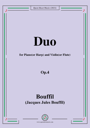 Book cover for Bouffil-Duo Op.4,for Harp(or Piano) and Violin(or Flute)