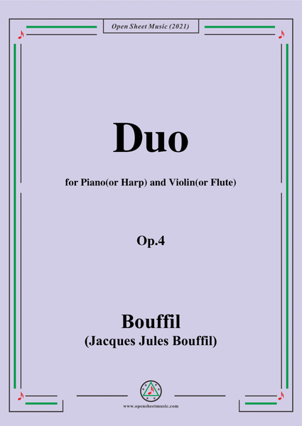 Bouffil-Duo Op.4,for Harp(or Piano) and Violin(or Flute)