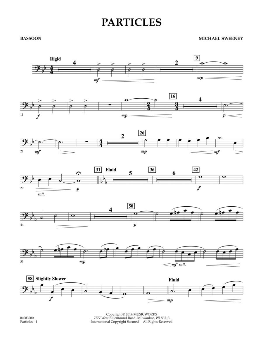 Particles - Bassoon Concert Band scores gallery preview page 1