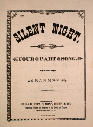 Silent Night. Four Part Song