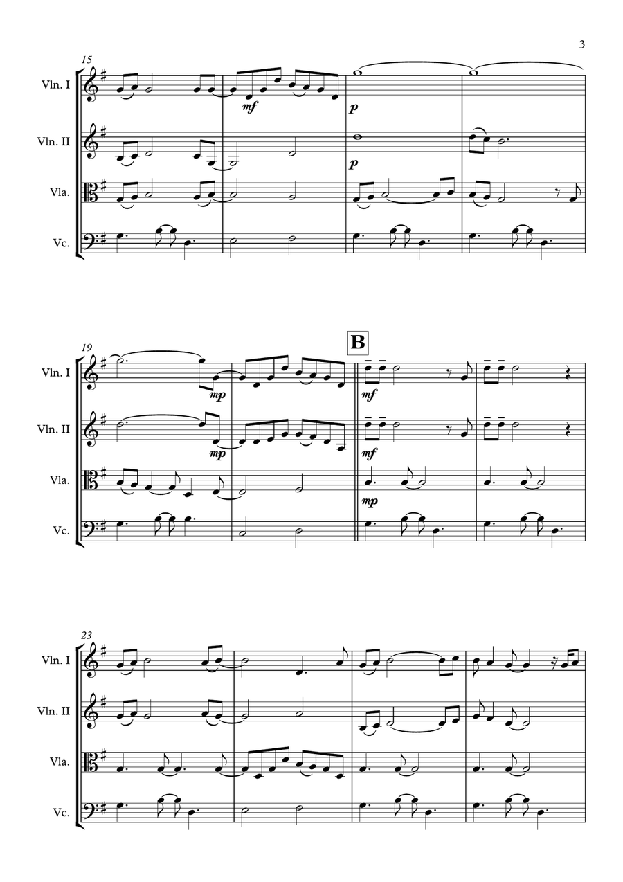 Christmas Lights Christmas Lights String Quartet scores gallery preview page 5