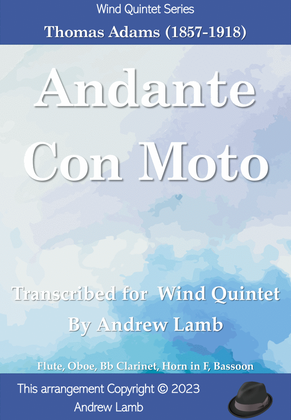 Book cover for Andante Con Moto (by Thomas Adams, arr. for Wind Quintet)