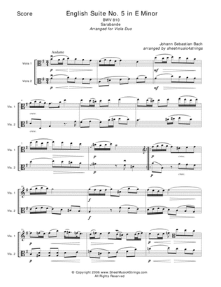 Bach, J.S. - Sarabande for Two Violas
