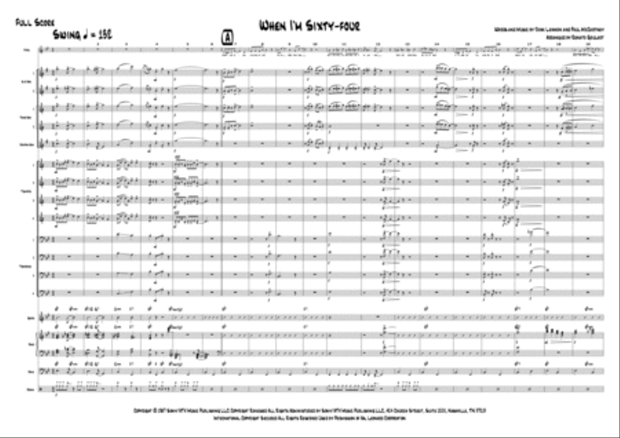 When I'm Sixty-Four Jazz Ensemble scores gallery preview page 2